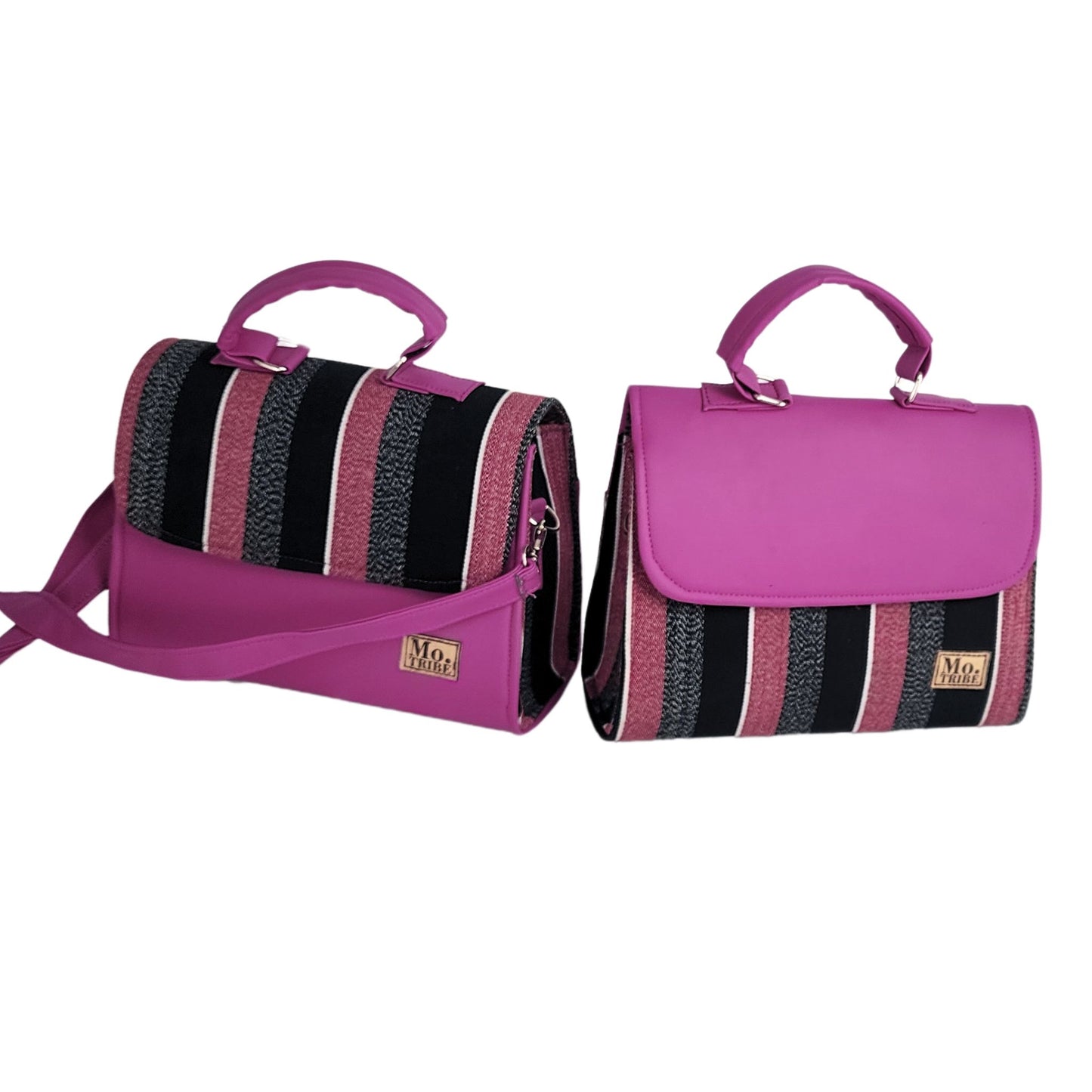 Zahara Fugu Crossbody Handbag _ Hot Pink